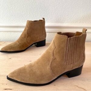 Marc Fisher Suede Western Boho Ankle Boots